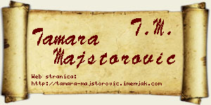 Tamara Majstorović vizit kartica